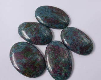 100%Natural Ruby Kyanite Gemstone 5 Pcs Handmade Ruby Kyanite Crystal 332 Carat Lot Oval Rings Pendants Jewelry Making Stone Ruby Kyanite