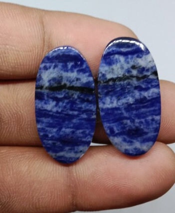 21 x 52.65 x 5.95  mm Approx Sodalite Marquise Shape Cabochon,45 cts Blue Sodalite Cabochon Sodalite Cabochon