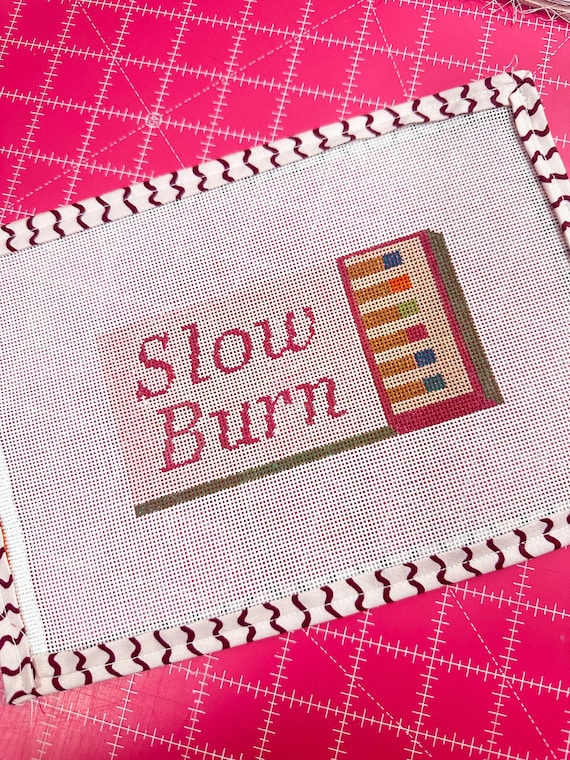 Trope Matchbook Needlepoint Canvas – Unique and Fun Needlepoint Design- 13 mesh canvas
