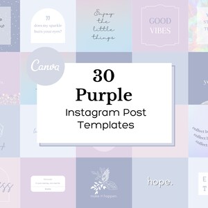 30 Instagram Templates | Canva Templates | Templates for Instagram | Instagram Posts | Instagram Post Templates |Cute Pastel Instagram Posts