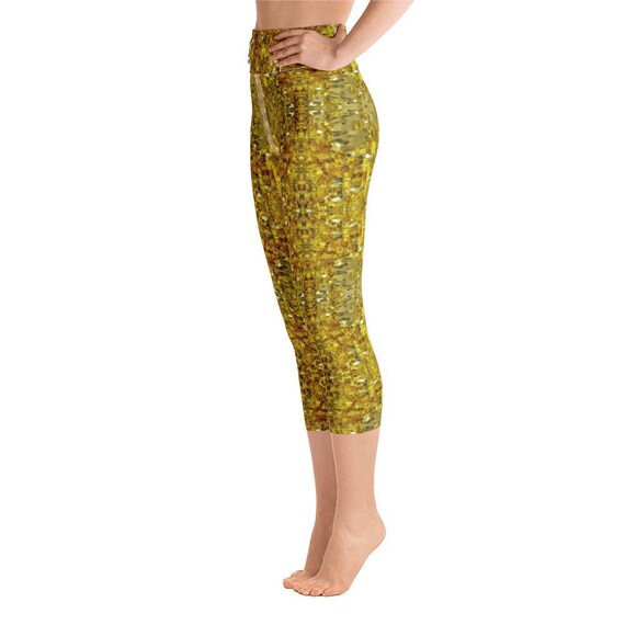 Capri Leggings Gold | Etsy