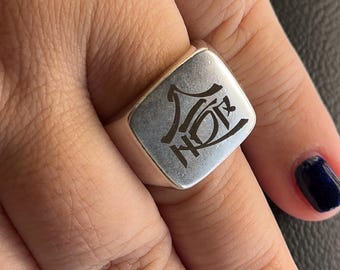 SKZ 合 HOP Ring | Stray Kids Fan Ring | Kpop Inspired | Adjustable | 999 Silver Plated Jewelry