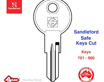 Sandleford Safe Keys Cut To Code Number 701 - 900