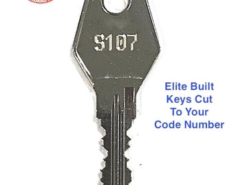 Elite Built & Namco Filing Cabinet Keys R,S,T Series Made- Cut To Code Number