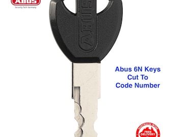 ABUS 6N Bike Lock Keys Cut To Code Number