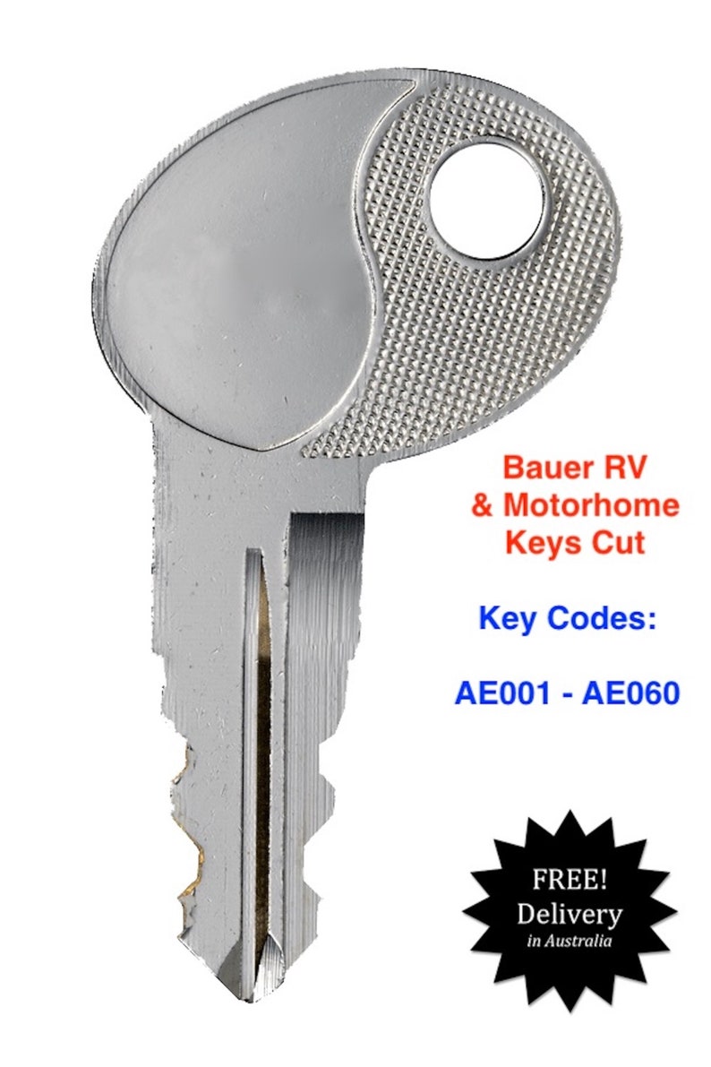 thumbnail image 2 of 1 Pair (2 Keys) Bauer 300 Series Precut RV Keys - Choose Your Code From 301-360 2 of 14