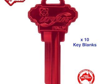Silca Schlage Ultralite Key Blanks-Red x 10 Pack