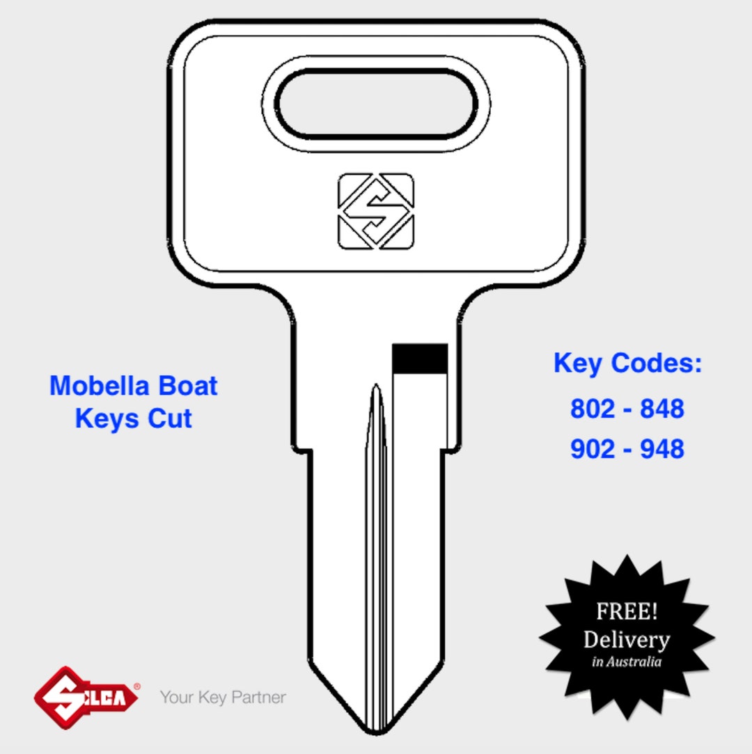 Mobella Boat Keys Cut to Code Number Etsy