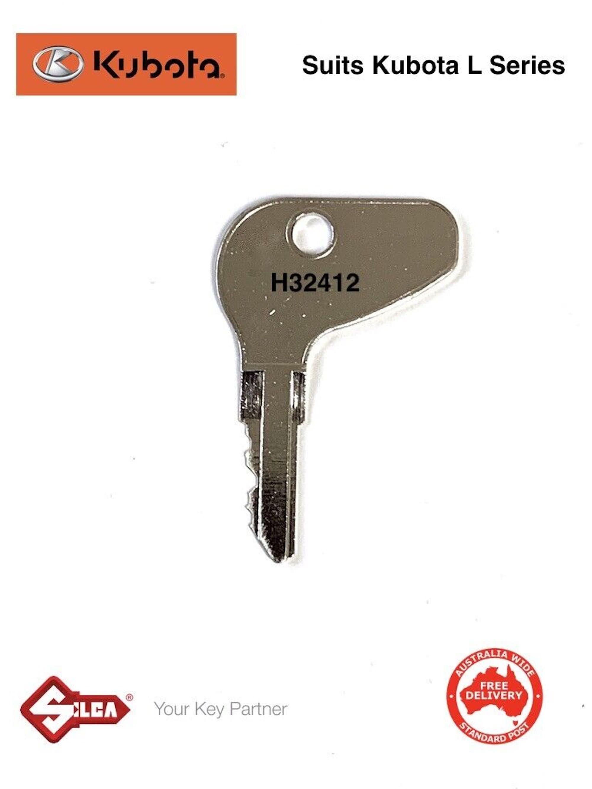 RAParts 18510-63720 (2) Ignition Keys Fits Kubota Tractor Models M4900 M5700