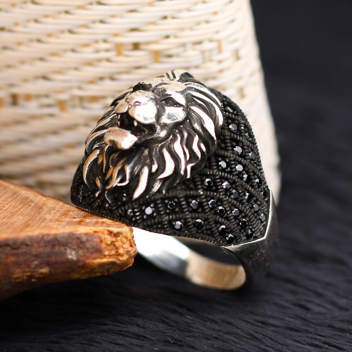 Anello da uomo in argento Sterling 925K islamico, gioielli