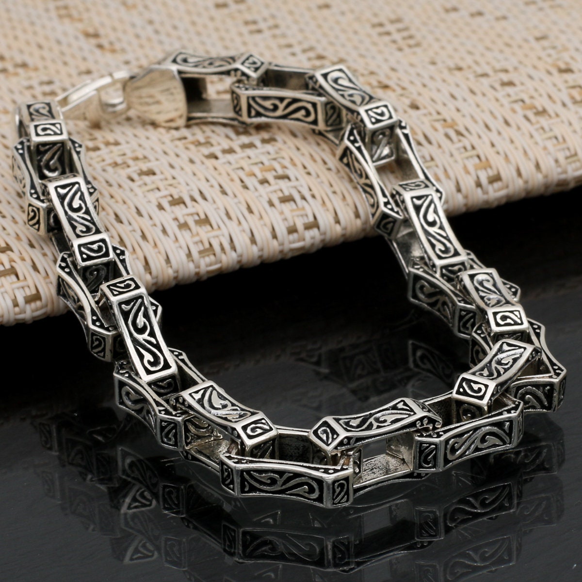 925 Sterling Silver Bracelet, Silver Chain Handmade Classic 925 Sterling Silver Bracelet, Silver Chain Handmade Classic