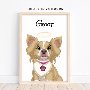 Custom Cartoon Pet Portrait, Personalized Pet Illustration, Cute Pet Character Drawing, Unique Gift for Pet Lovers, Digital Pet Art