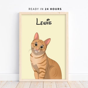 Custom Funny Cartoon Pet Portrait, Digital Pet Art, Cute Pet Drawing, Unique Pet Lover Gift, Personalized Pet Caricature