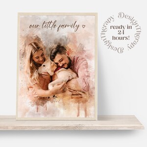 Watercolor Portrait Art | Personalized Portraits | Wedding, Birthday & Anniversary Gifts | Graphic Edit Sketch Art | Digital and Prints