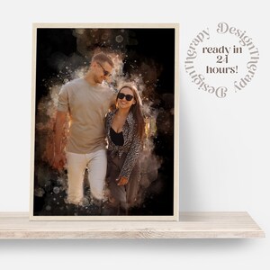 Watercolor Portrait Art | Personalized Portraits | Wedding, Birthday & Anniversary Gifts | Graphic Edit Sketch Art | Digital and Prints