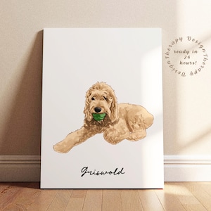 Custom Watercolor Pet Portrait from Photo | Pet Memorial Gift for Dog or Cat | Full Body Watercolor Pet Art | Pet Remembrance Painting