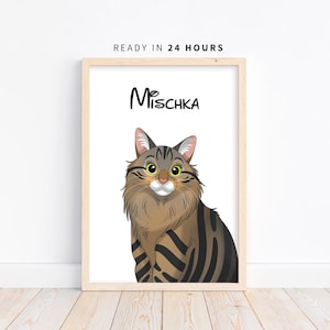 Caricature drôle d'animal de compagnie | Portrait d'animal de compagnie unique | Cadeau pour amoureux des animaux de compagnie | Style de dessin animé mignon pour animaux de compagnie à partir de la photo | Impression numérique | Portrait de dessin animé mignon voiture