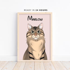Custom Pet Character Art, Pet Cartoon Portrait, Personalized Pet Keepsake, Pet Cartoon-Style Illustration, Pet Portrait from Photo