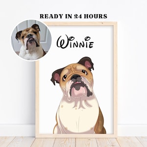 Pet Portrait in Cartoon Style - Hand-Drawn Pet Caricature, Custom Digital Pet Art, Personalized Pet Keepsake, Custom Cartoon Pet Portrait