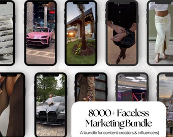 Faceless Reels Bundle 8000+ | Canva Aesthetic Content Templates | Luxury Feminine Boss Babe Reels | Social Media Reels