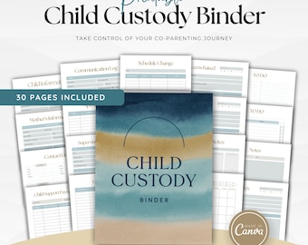 Co-Parenting Record Keeper Binder | Child Custody Documentation & Visitation Planner | Communication, Legal Parenting Logs PDF