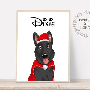 Custom Cartoon Pet Portrait | Cat & Dog Portrait From Photo | Pet Cartoon Style | Custom Cat Gift | Digital Illustration Art Prints