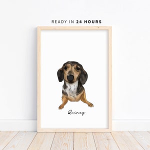 Personalized Watercolor Pet Portrait, Dog Portrait Gift, Custom Pet Sketch from Photo, Hand Drawn Pet Gift for Pet Lover