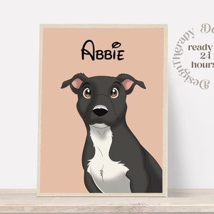 Custom Cartoon Pet Portrait | Cat & Dog Portrait From Photo | Pet Cartoon Style | Custom Cat Gift | Digital Illustration Art Prints