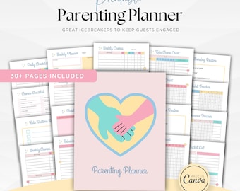 Parents Kids Planner | Family Routine Chore Chart | Daily Schedule, Habit Tracker, Printable Family Organizer | Mom & Dad Planner