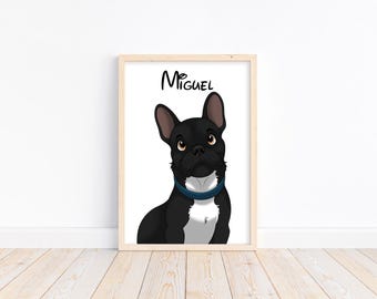 Retrato de mascota estilo caricatura personalizado a partir de una foto / Dibujo de gato, perro, conejo o caballo / Arte personalizado para mascotas / Regalo digital para amantes de las mascotas