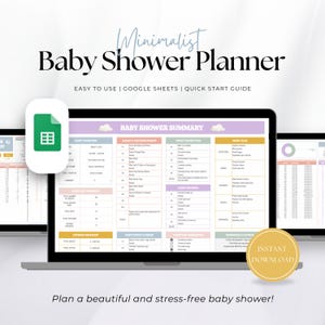 Baby Shower Planner Spreadsheet | Budget, Guest & Gift Tracker | All-in-One Baby Shower Organizer | Google Sheets Event Planning Template