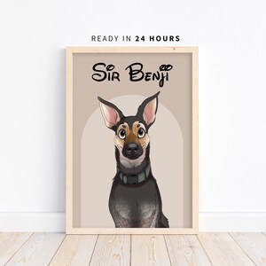 Ritratto di animale domestico in stile cartone animato / Illustrazione digitale di animali domestici / Regalo personalizzato per gli amanti degli animali domestici / Schizzo di animale domestico disegnato a mano / Personaggio di animale domestico personalizzato
