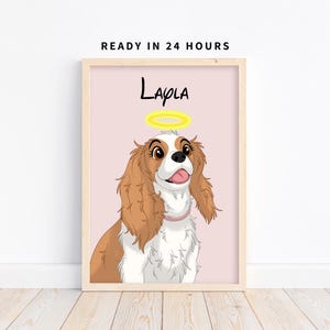 Cartoon Pet Portrait, Custom Pet Art, Funny Pet Gift, Personalized Pet Drawing, Unique Pet Illustration, Pet Memorial Art