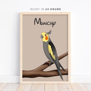 Custom Cartoon Pet Portrait | Dog, Cat, Bunny, Bird Drawing | Pet Illustration from Photo | Digital Animal Art Print | Cute Pet Keepsake