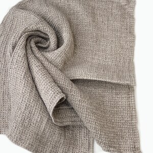 Linen Stonewashed Waffle Tea Towel Thick and Durable Kitchen Towel Grey Dish Towel image 5