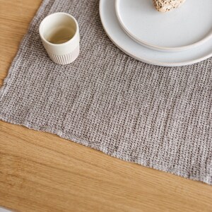 Linen Stonewashed Waffle Tea Towel Thick and Durable Kitchen Towel Grey Dish Towel image 3