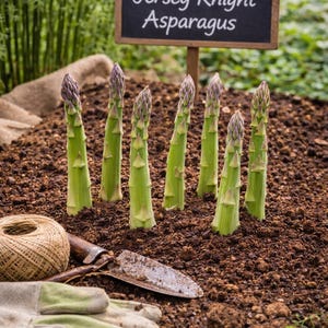 Jersey Knight Heirloom 5 Bare Roots 2 Year Green Asparagus Crowns