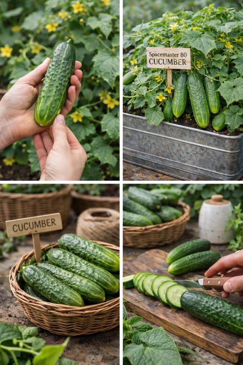 Spacemaster 80 Cucumber Seeds| Compact Bush Cucumber | Perfect for ...
