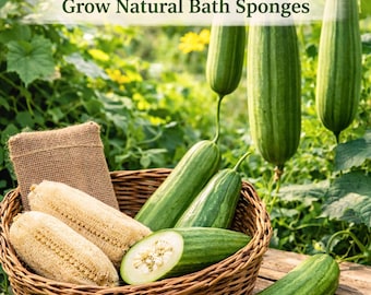 Luffa Loofah Gourd Seeds | Grow Natural Bath Sponges | Non-GMO Heirloom