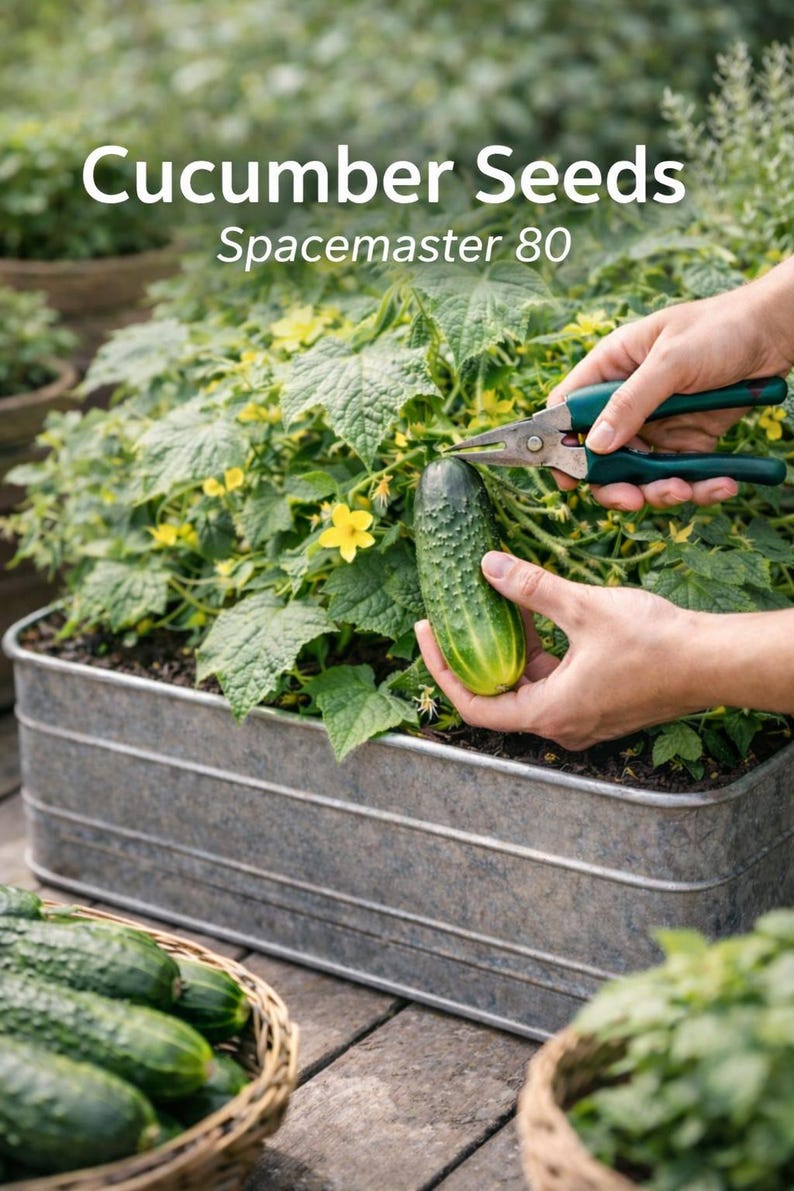 Spacemaster 80 Cucumber Seeds| Compact Bush Cucumber | Perfect for ...