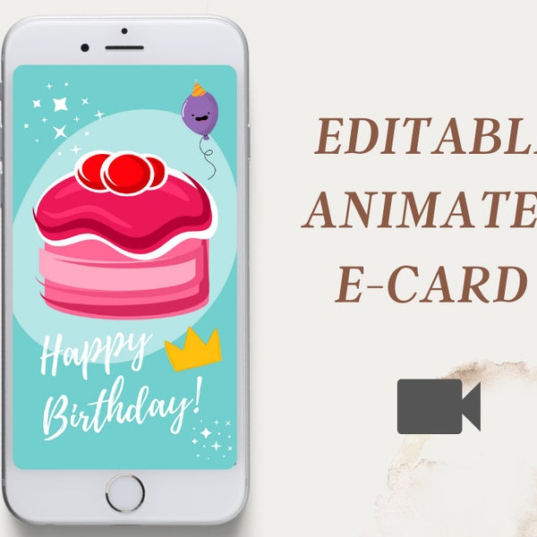 Birthday Animated eCard | Birthday Electronic Card | Mobile Birthday Digital Card | Animated Video Card | Birthday eCard