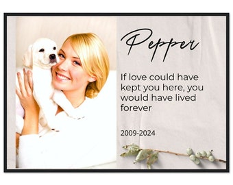 Personalized Pet Memorial Framed Poster, Pet Memorial Gift, Dog Memorial, Cat Memorial, Pet Loss Gift, Personalized Pet Memorial GIft