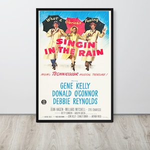Singin&#39; in the Rain (1952) Vintage Movie Poster