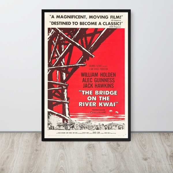 The Bridge on the River Kwai (1957) Vintage Movie Poster