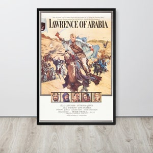 Lawrence de Arabia (1962) Póster de película vintage