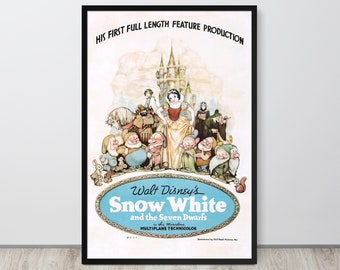 白雪姫と七人の小人 (1937) ディズニー カルト アニメ映画ポスター復刻