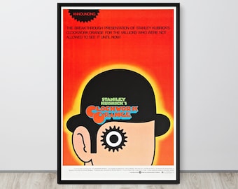La naranja mecánica (1971) Póster de película vintage