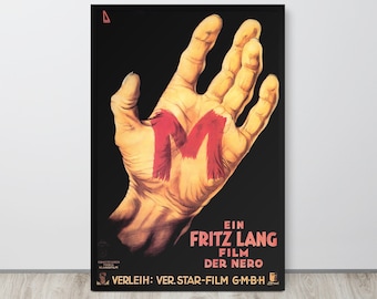 M (1931) Vintage Movie Poster