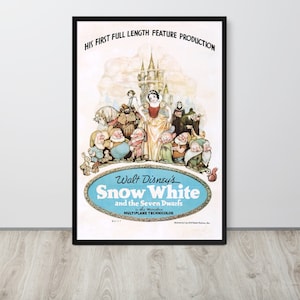 Snow White and the Seven Dwarfs (1937) Vintage Movie Poster