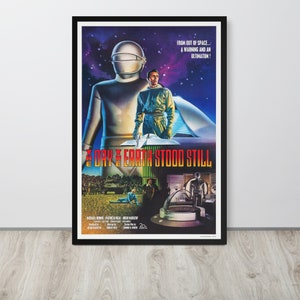 El día que la tierra se detuvo (1951) Cartel de película vintage